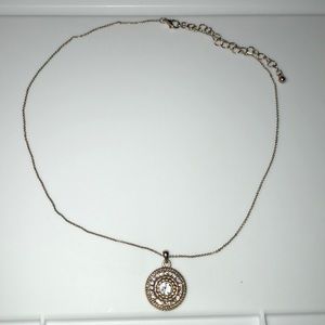Gold Circle Pendant Necklace
